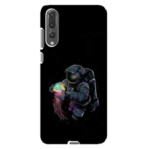 Силіконовый Чохол з принтом "Космонавти" на Huawei P20 Pro, CLT-L04 (В руках земля)