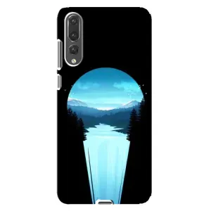 Літній Чохол на Huawei P20 Pro, CLT-L04 (Синій Водоспад)