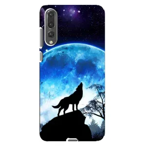 Чехол с Волком на Huawei P20 Pro, CLT-L04 (Воет на луну)
