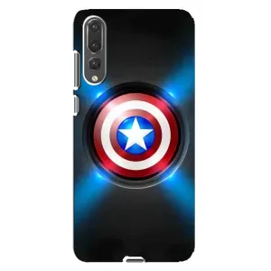 Чехол с Щитом Капитана Америки на Huawei P20 Pro, CLT-L04 (Яркий Щит Капитана)