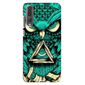 Чохли з принтом СОВИ для Huawei P20 Pro, CLT-L04 (Зелена сова)