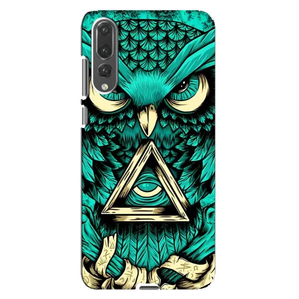 Чехол с рисунком «Зеленая сова» для Huawei P20 Pro (CLT-L04)