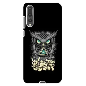 Чохли з принтом СОВИ для Huawei P20 Pro, CLT-L04 (Зелені очі)