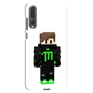 Чехлы для Huawei P20 Pro, CLT-L04 (Персонажи Майн Крафт) (Зеленый мальчик)
