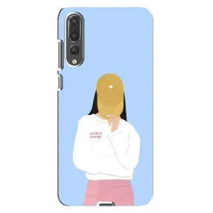 Силиконовый Чехол на Huawei P20 Pro, CLT-L04 с картинкой Стильных Девушек (Желтая кепка)