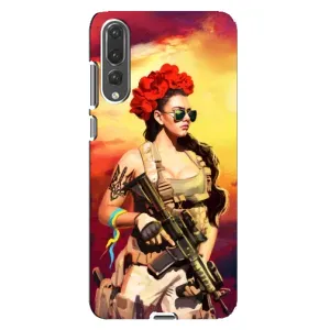 ЗСУ Чехлы (TPU) для Huawei P20 Pro, CLT-L04 (Женщина солдат)