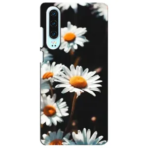 Чехол с ромашками на Huawei P30 (Белые ромашки)