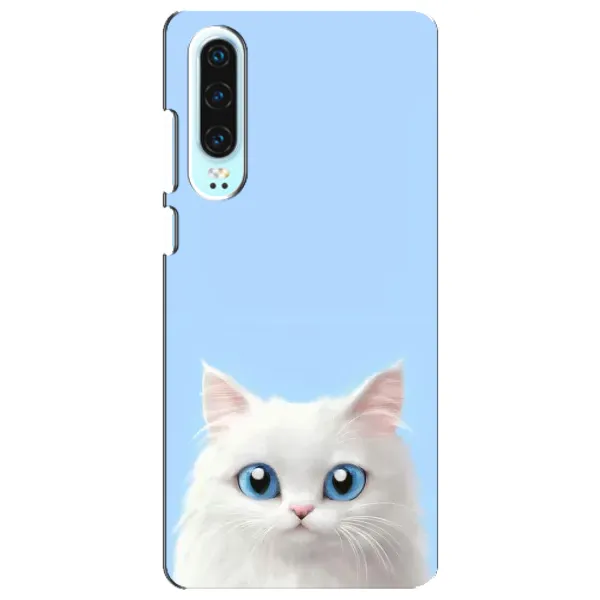 Чехол с рисунком «Белый кот» для Huawei P30 Чехол с рисунком «Белый кот» для Huawei P30