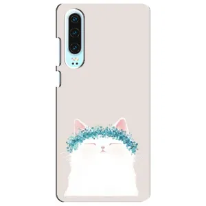 Чехол на тематику: Коты для Huawei P30 (Белый котик)