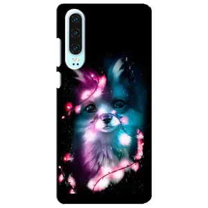 Чехол с Лисичкой для Huawei P30 (Черная Лиса)