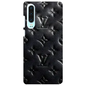 Текстурный Чехол Louis Vuitton для Хуавей П30 (Черный ЛВ)