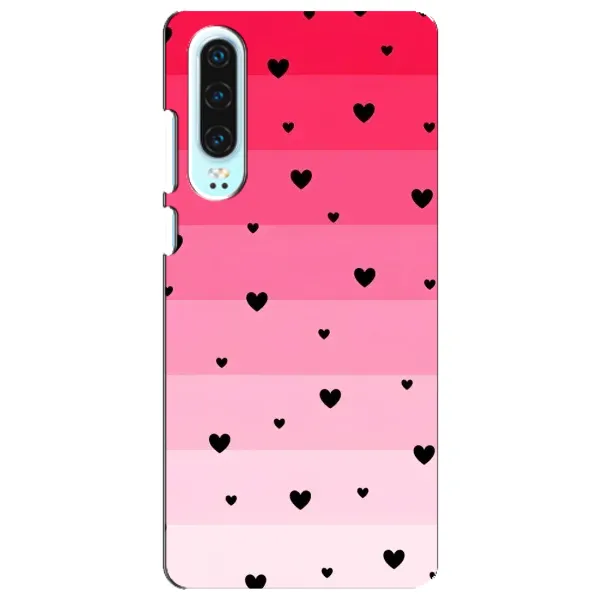 Чехол с рисунком «Чорные сердечки» для Huawei P30 Чехол с рисунком «Чорные сердечки» для Huawei P30