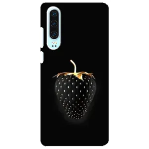 Чехол с изображением  вкусной еды для Huawei P30 (Чёрная клубника)