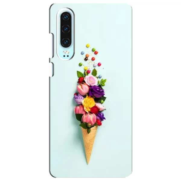 Чехол с рисунком «Цветок-мороженное» для Huawei P30 Чехол с рисунком «Цветок-мороженное» для Huawei P30
