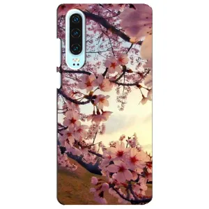 Чехол с принтом САКУРЫ на Huawei P30 (Цветущая сакура)