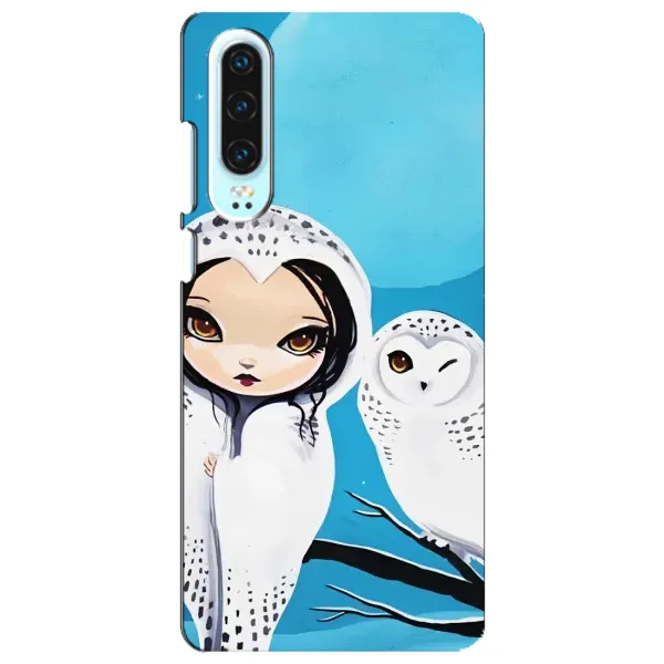 Чехол с рисунком «Девочка Сова» для Huawei P30 Чехол с рисунком «Девочка Сова» для Huawei P30