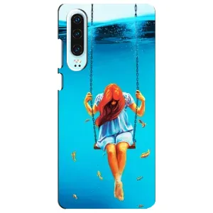 Чехол Стильные девушки на Huawei P30 (Девушка на качели)