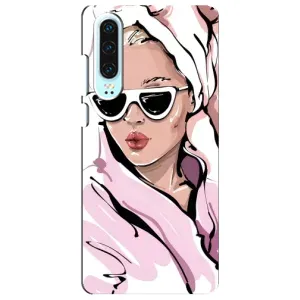 Чехол с картинкой Модные Девчонки Huawei P30 (Девушка в халате)