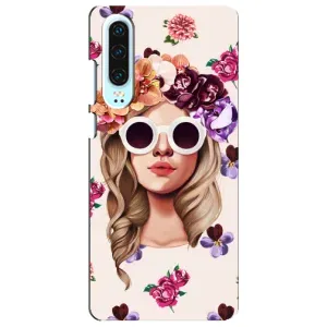 Чехол с картинкой Модные Девчонки Huawei P30 (Девушка в очках)