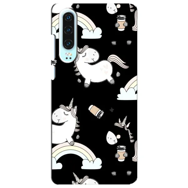 Чехол с рисунком «Единорог с кофе» для Huawei P30 Чехол с рисунком «Единорог с кофе» для Huawei P30