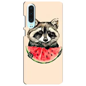 Силиконовый Чехол с Енотами на Huawei P30 (Енот)
