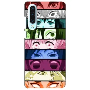 Силиконовые чехлы с глазами Anime для Хуавей П30 (Глаза Хашира)