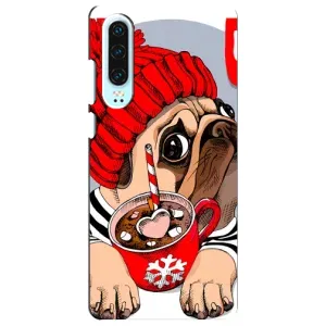 Бампер для Huawei P30 с картинкой "Песики" (Грустная собака)