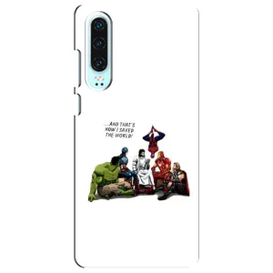 Чехлы для Huawei P30 (Для Христиан) (Иисус супергерой)