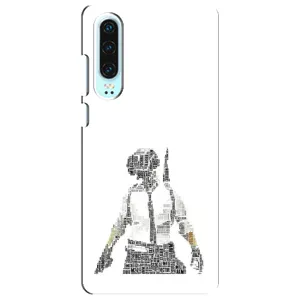 Силиконовый чехол с картинкой "Герой Pubg" на Huawei P30 (Из букв)