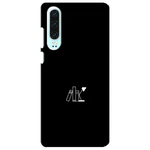 Чехол с картинками на черном фоне для Huawei P30 (Книжки)