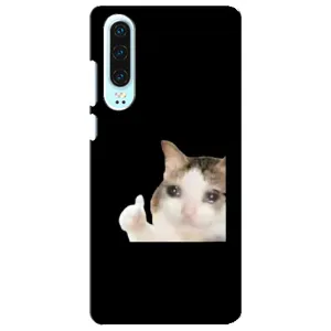 Бампер з принтом Меми для Huawei P30 (Кіт у сльозах)