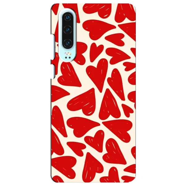 Чехол с рисунком «Красные сердечка» для Huawei P30 Чехол с рисунком «Красные сердечка» для Huawei P30