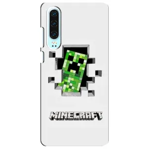 Чехлы для Huawei P30 (Персонажи Майн Крафт) (Крипер)