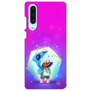 Чехол Бравл Старс для Huawei P30 (Леон в костюме Акулы)