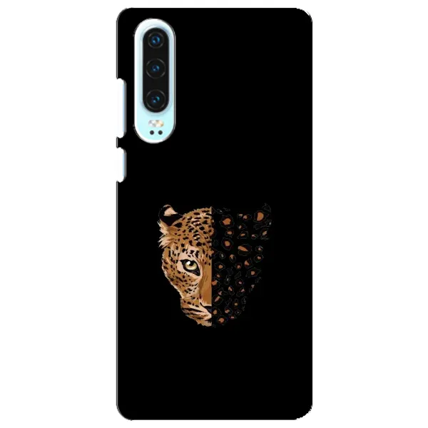 Чехол с рисунком «Леопард на черном» для Huawei P30