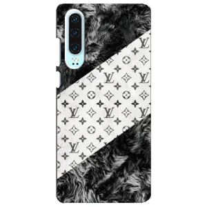 Чехол Стиль Louis Vuitton на Huawei P30 (LV на белом)