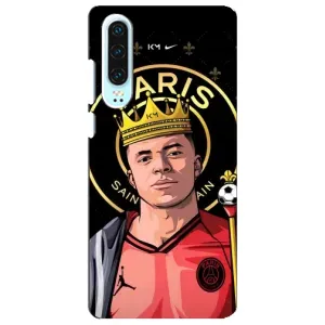 Чехол (TPU) с Футболистом на Huawei P30 (Mbappe King)