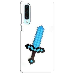 Чехлы для Huawei P30 (Персонажи Майн Крафт) (Меч)