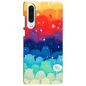 Силиконовый чехол с котиком для Huawei P30 (Mew)