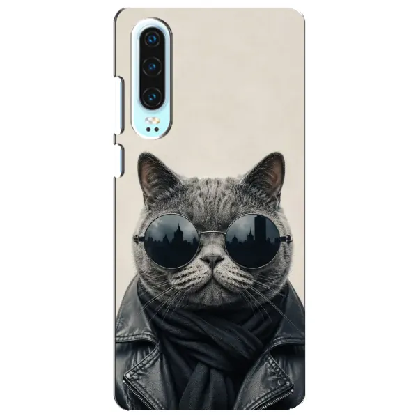Чехол с рисунком «Модный кот» для Huawei P30 Чехол с рисунком «Модный кот» для Huawei P30