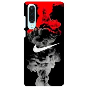 Силиконовый Чехол на Huawei P30 с картинкой Nike (Nike дым)