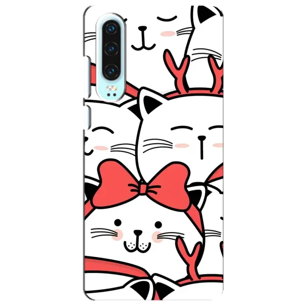 Чехол с рисунком «Новогодние котики» для Huawei P30 Чехол с рисунком «Новогодние котики» для Huawei P30