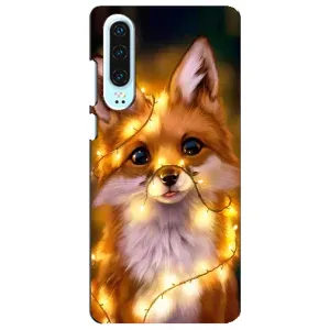 Чехол с Лисичкой для Huawei P30 (Новогодний лисенок)
