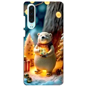 Чехлы на Новый Год Huawei P30 (Новогодний ведмеженок)