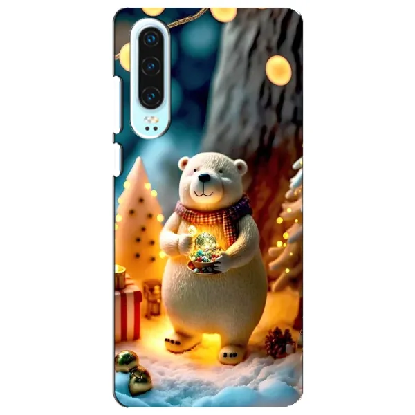 Чехол с рисунком «Новогодний ведмеженок» для Huawei P30