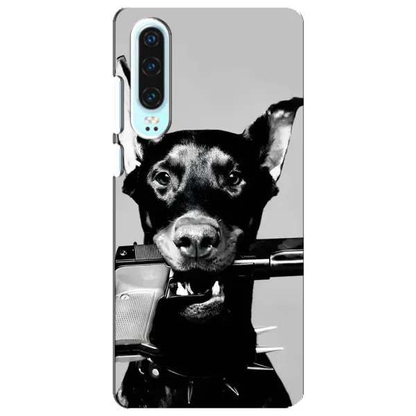 Чехол с рисунком «Опасный доберман» для Huawei P30 Чехол с рисунком «Опасный доберман» для Huawei P30