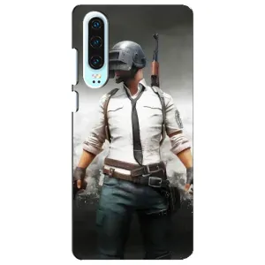 Силиконовый чехол с картинкой "Герой Pubg" на Huawei P30 (Пабг)