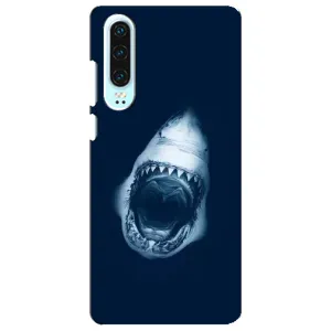 Силиконовый бампер с картинкой животных для Huawei P30 (Пасть Акулы)