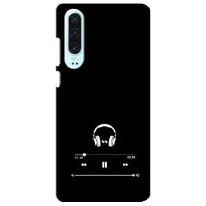 Чехол с картинками на черном фоне для Huawei P30 (Плеер)