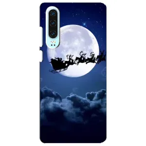 Чехол Санта Клаус для Huawei P30 (Санта - луна)
